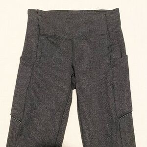 Lululemon Speed Up Tight Power Luxtreme Knit Black Heathered Black Size 4